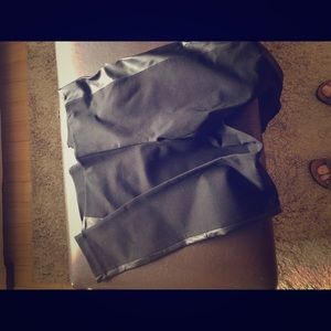 Slacks with a tuxedo look